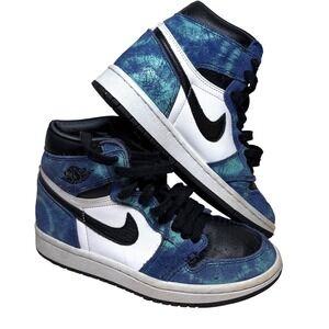 Nike Air Jordan 1 Womens Size 6 Retro High OG Tie-Dye Aurora Green Black